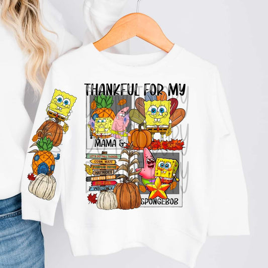 Thankful for My Mama & Kids Characters - KIDS SHIRT FDC.24 *add character wanted in notes