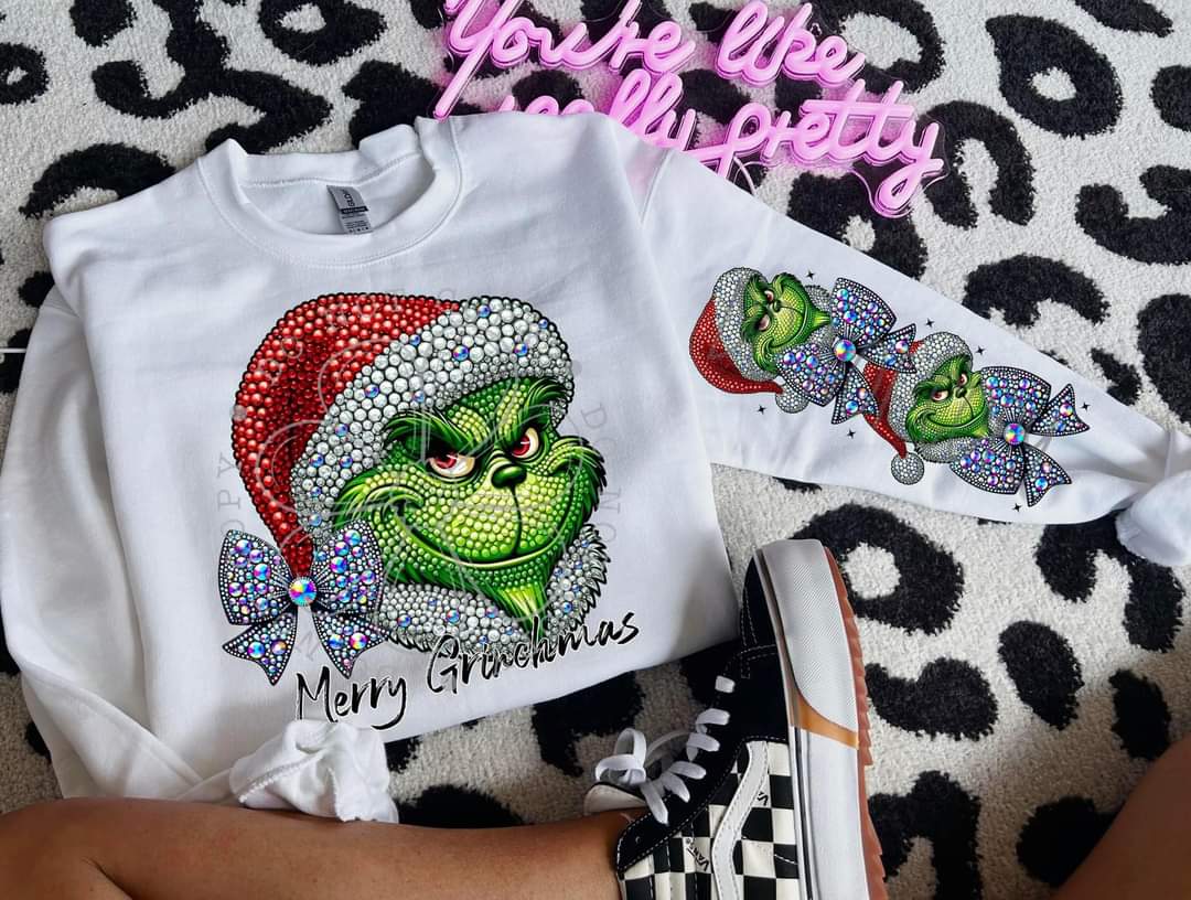 Merry Grinch*Mas Faux Rhinestone - SHIRT FDC.24