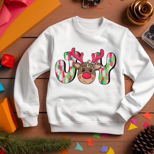 Joy with Girl Reindeer - KIDS SHIRT SDD.24