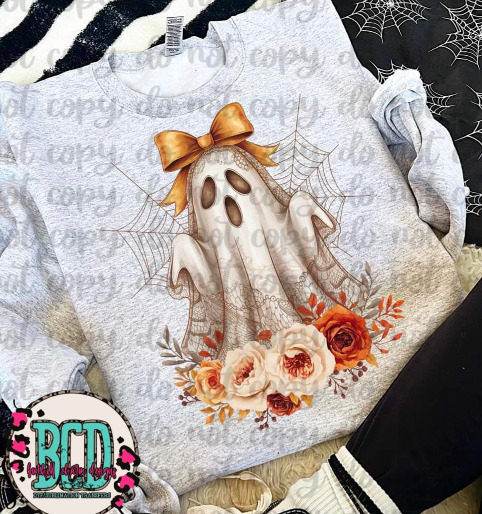 Lacy Ghost with Flowers - SHIRT VSC.24