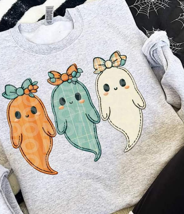 3 Cute Ghost Orange, Mint, Ivory Colored - SHIRT SSD.24