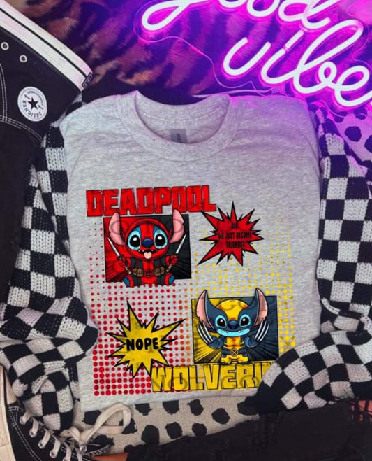 Stichy Wolve and Dead Pool - KIDS SHIRT WSD.24