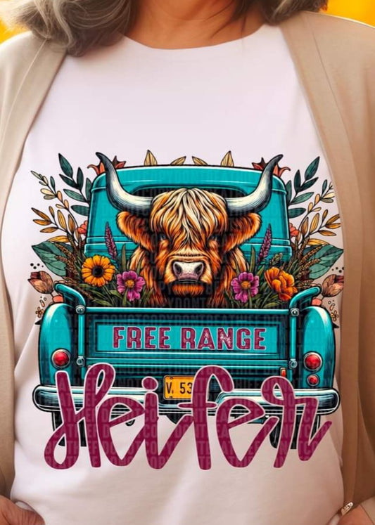 Free Range Heifer Cow in Truck - SHIRT SDD.24