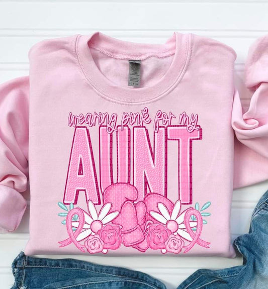 Wearing Pink For My...Aunt, Auntie etc - SHIRT SDD.24 *add name in note section