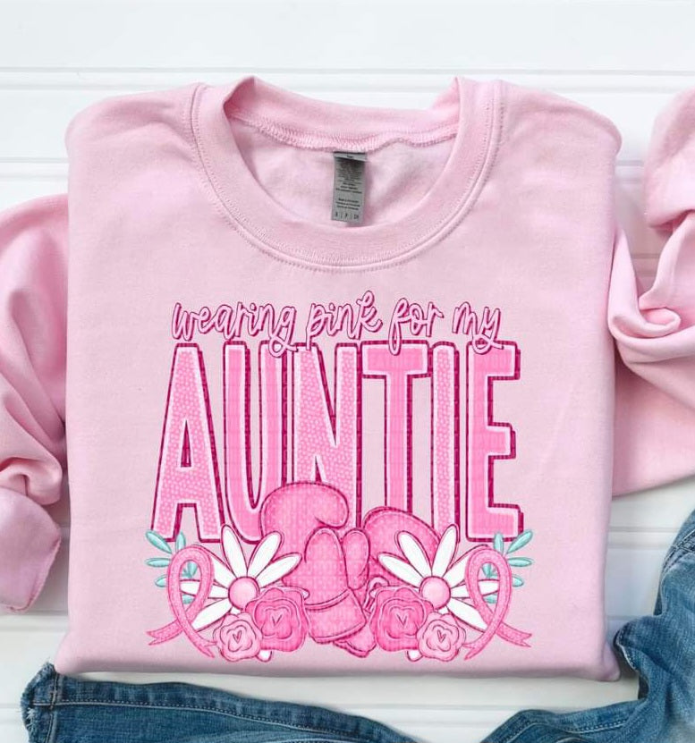 Wearing Pink For My...Aunt, Auntie etc - SHIRT SDD.24 *add name in note section