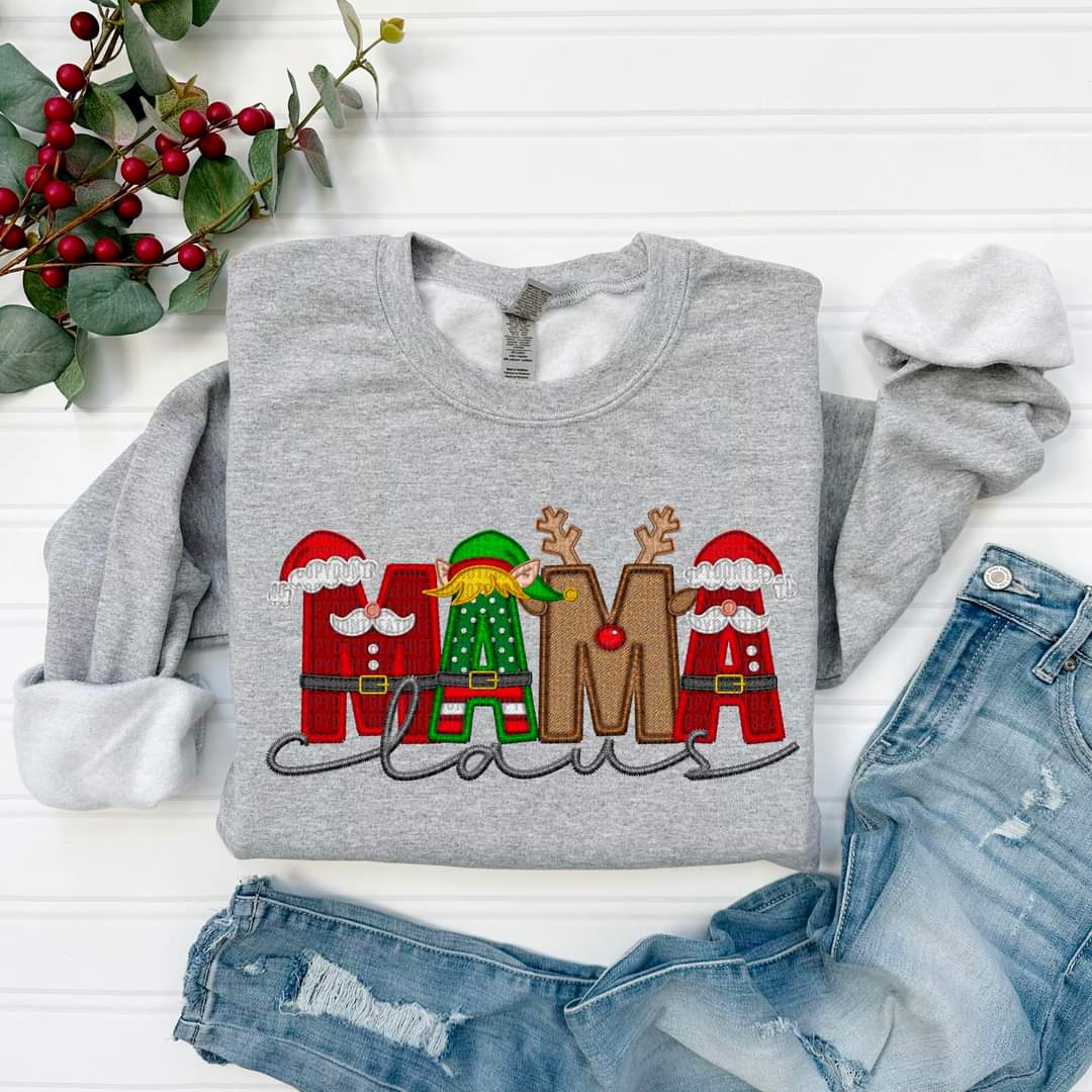 Santa, Reindeer, Elf Letters Mom, Mommy etc.- SHIRT SDD.24 *add name in note section