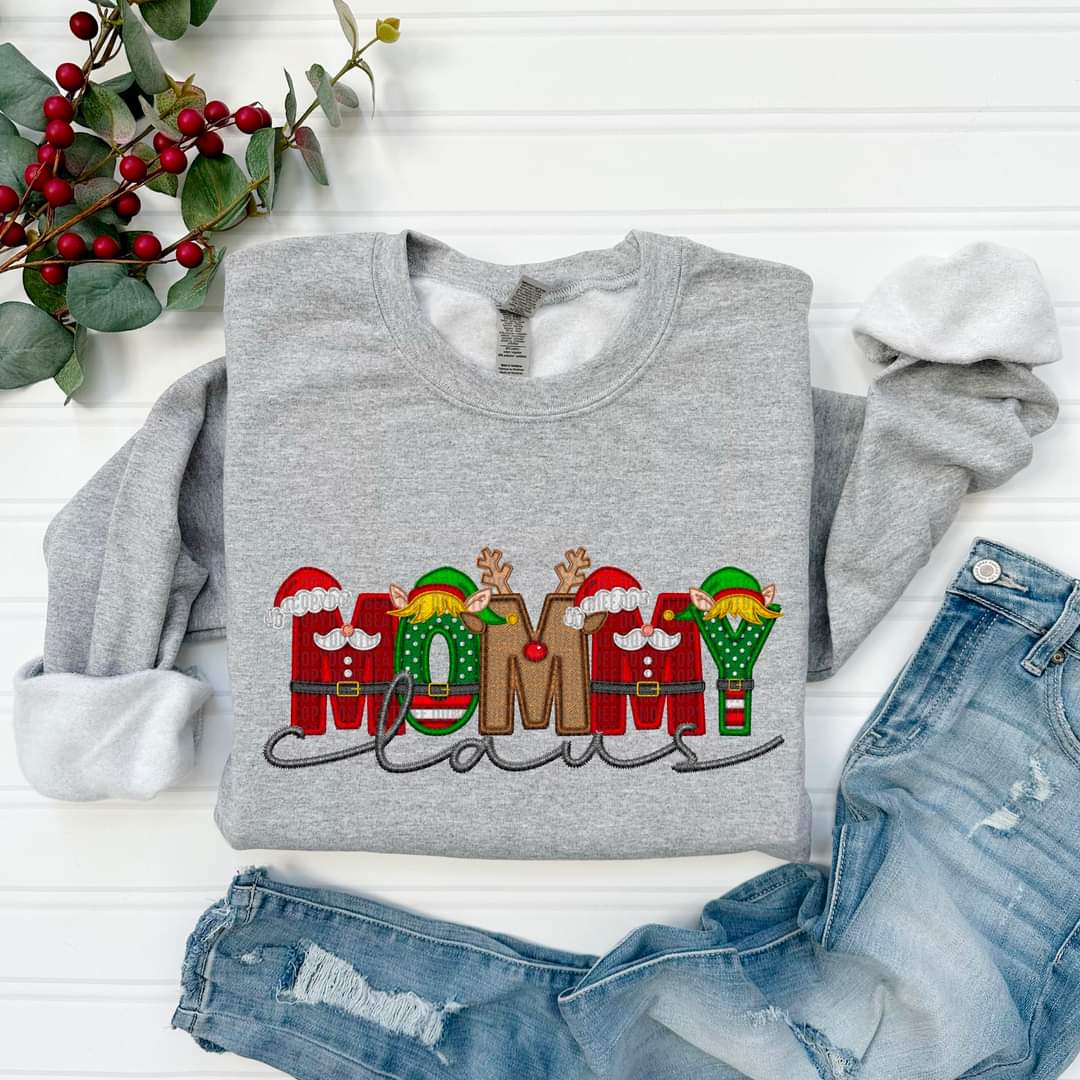 Santa, Reindeer, Elf Letters Mom, Mommy etc.- SHIRT SDD.24 *add name in note section