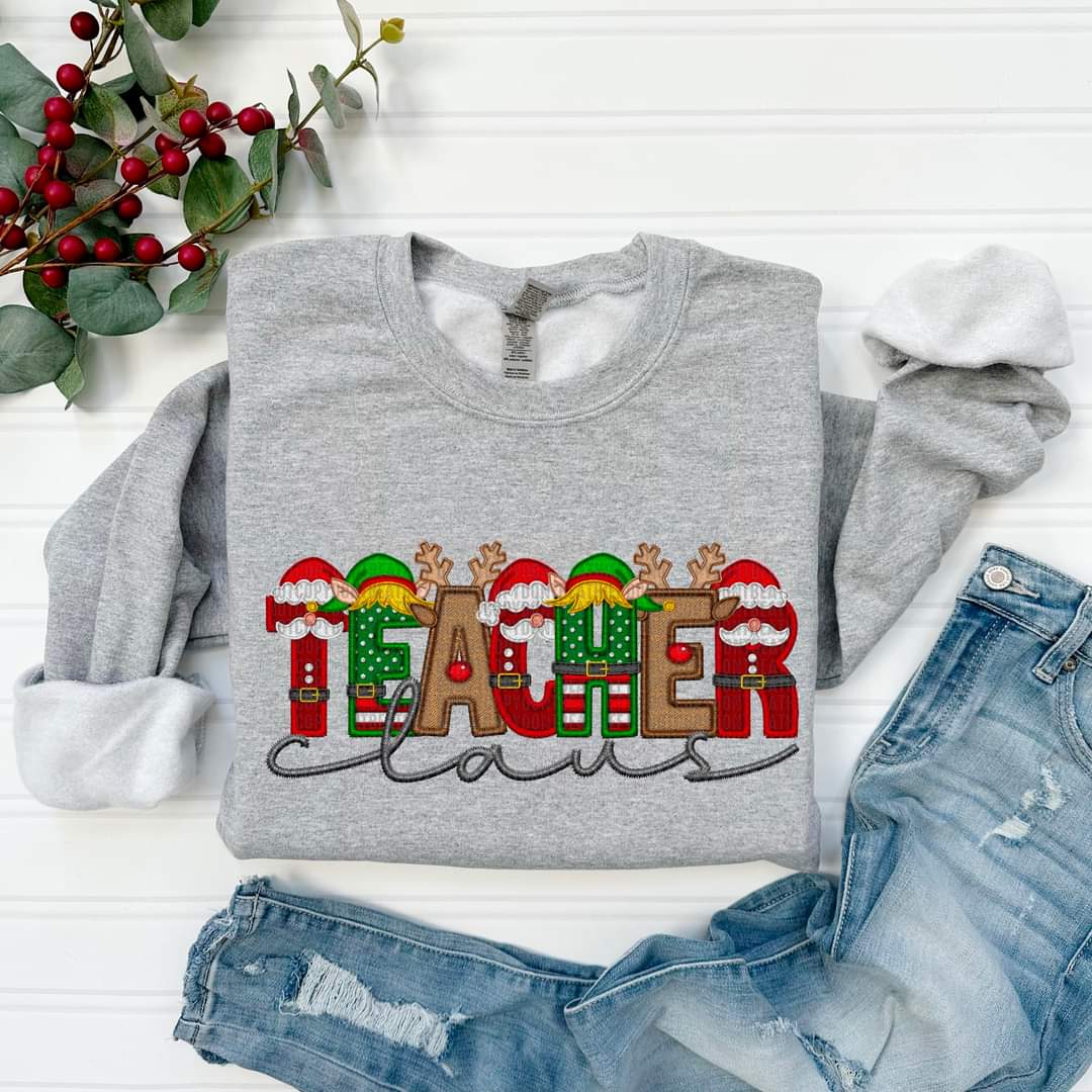 Santa, Reindeer, Elf Letters Teacher - SHIRT SDD.24