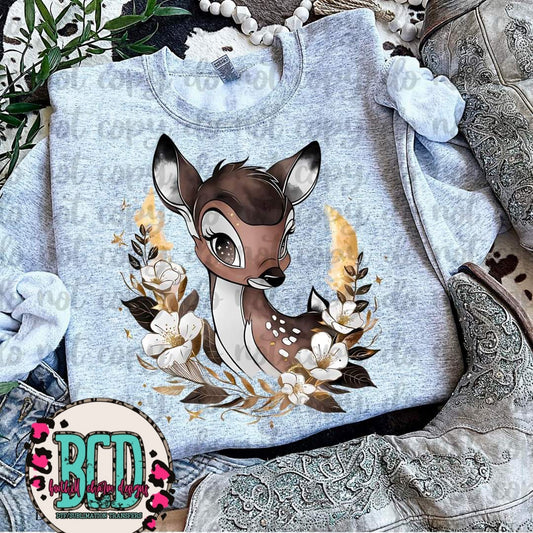 Deer with Moonshape Floral - SHIRT VSC.24