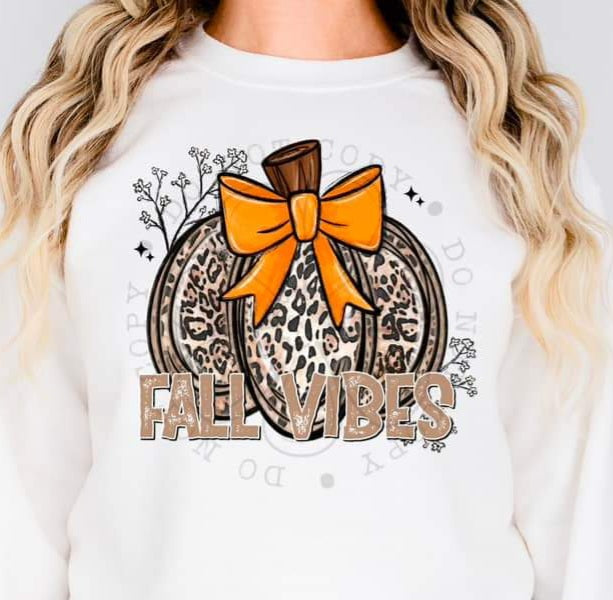 Fall Vibes Leopard Pumpkin - SHIRT FDC.24