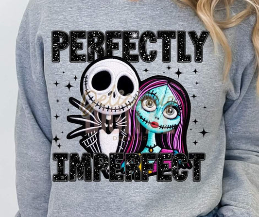 Perfectly Imperfect Faux Embroidery Glitter Jack Sally - SHIRT DDD.24