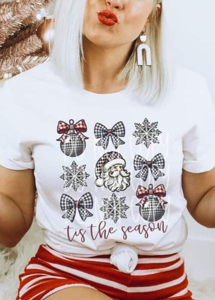 Tis The Season Santa Bow Coquette - SHIRT PHD.24