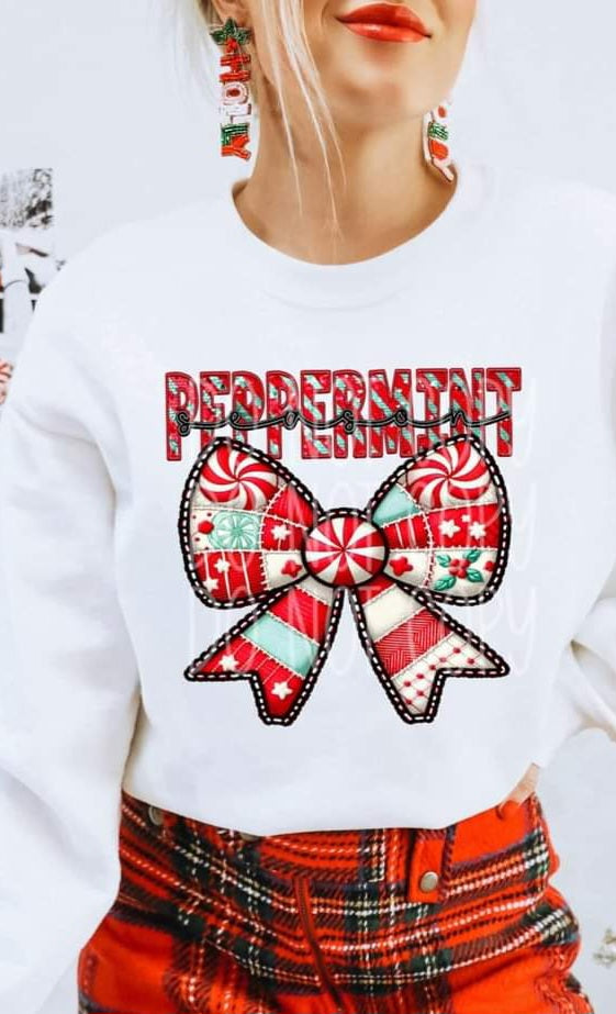 Peppermint Season Bow Coquette - SHIRT PHD.24