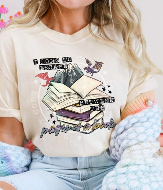 I Long to Escape .... Book Theme - SHIRT PHD.24