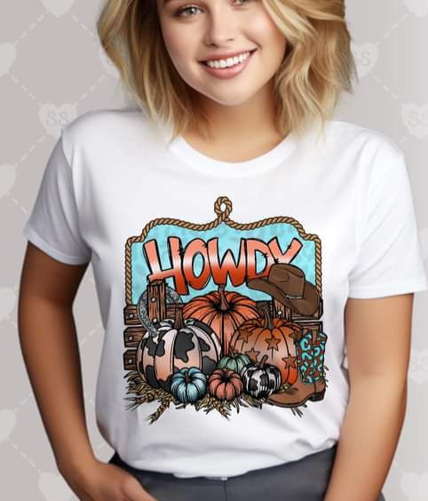 Howdy Pumpkin Western Style - SHIRT SST.24