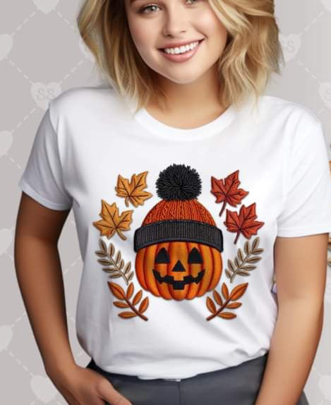 Jack O Lantern Faux Embroidery - SHIRT SST.24