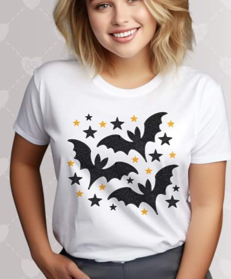 Bats with Black & Yellow Stars - SHIRT SST.24