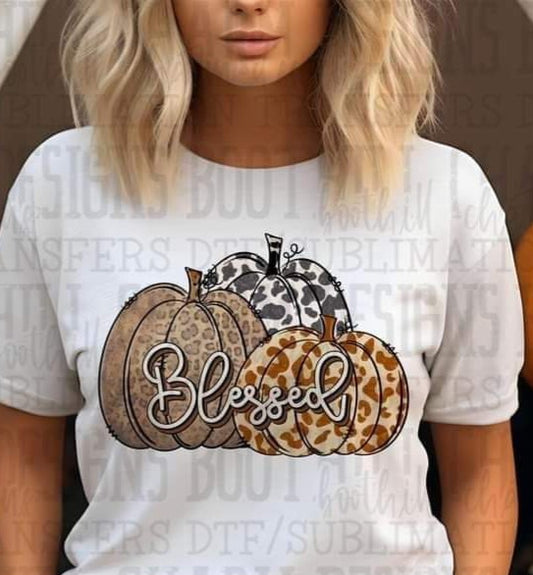 Blessed Leopard and Cow Print Pumpkins - SHIRT SST.24