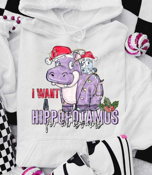 I Want A Hippopotamus Blue Dog Style - KIDS SHIRT SSD.24