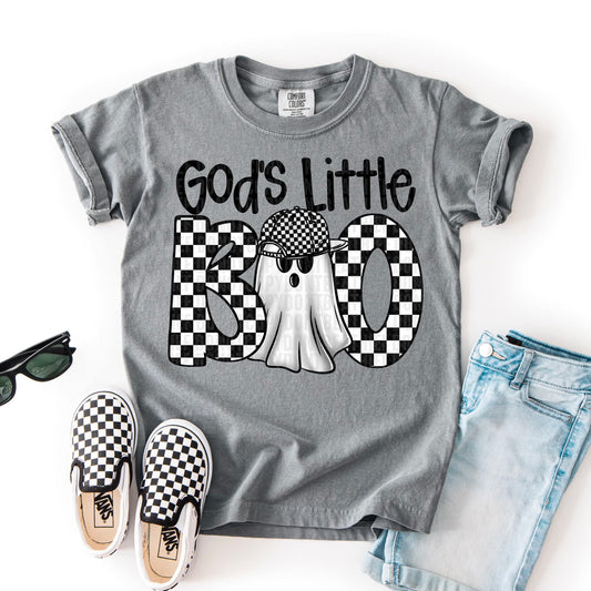 Gods Little Boo Black/White Checkered - KIDS SHIRT SDD.25