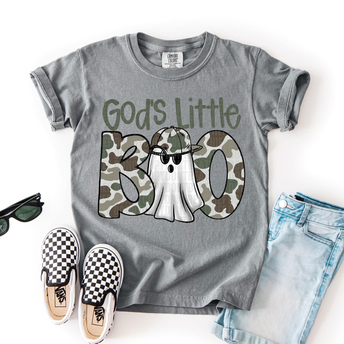 Gods Little Boo Camo - KIDS SHIRT SDD.25