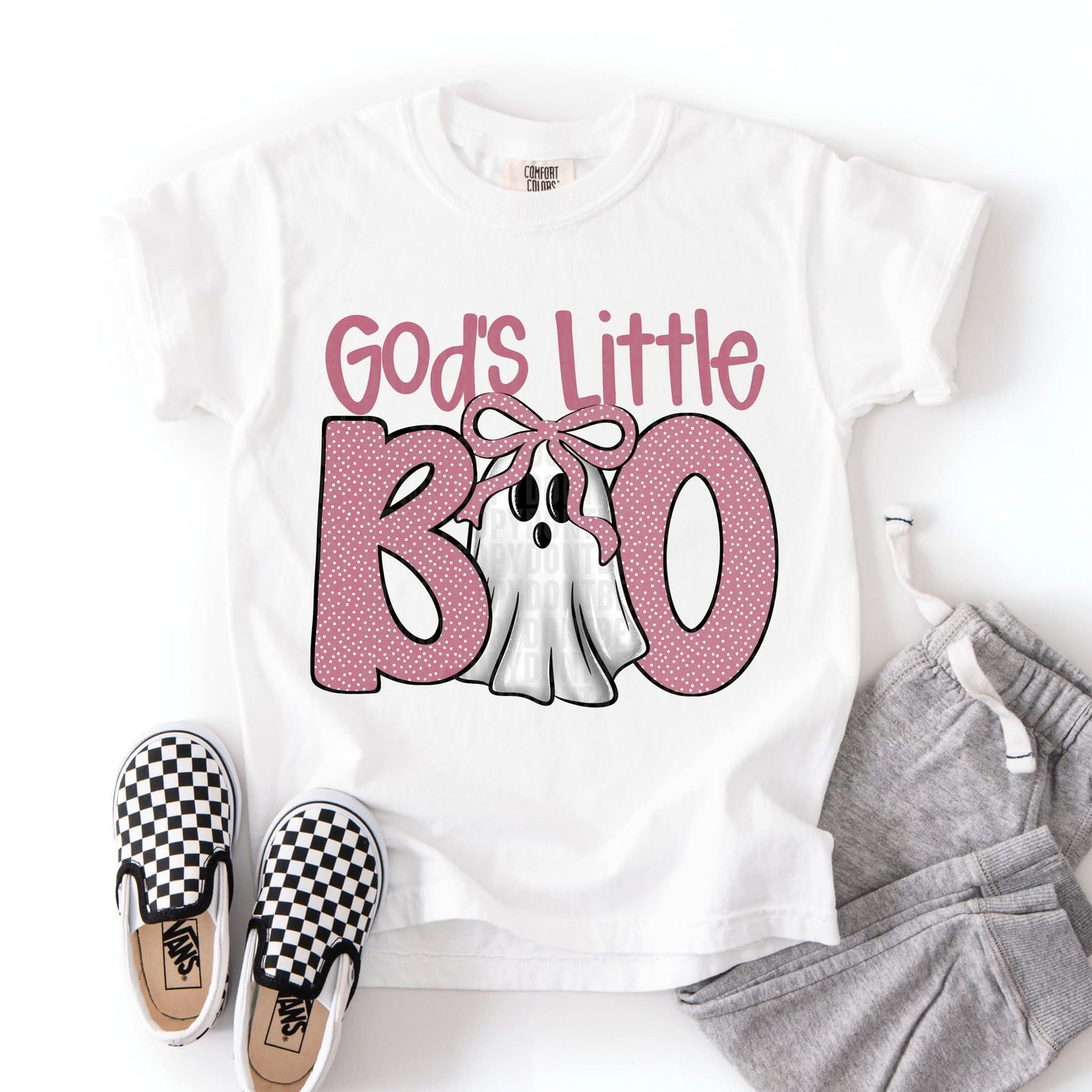 Gods Little Boo Pink Poka Dot- KIDS SHIRT SDD.25