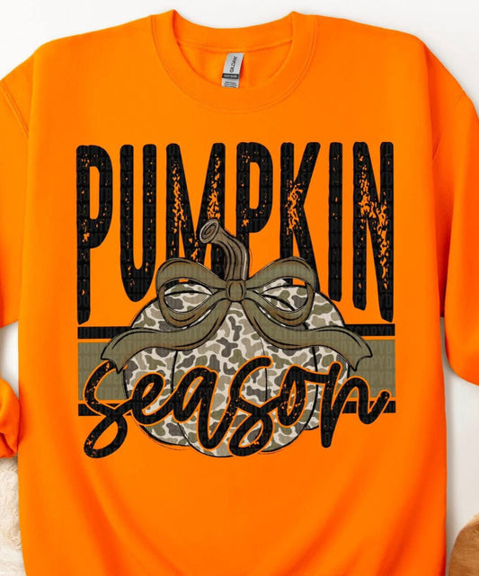 Pumpkin Season Camo and Bow - SHIRT SDD25