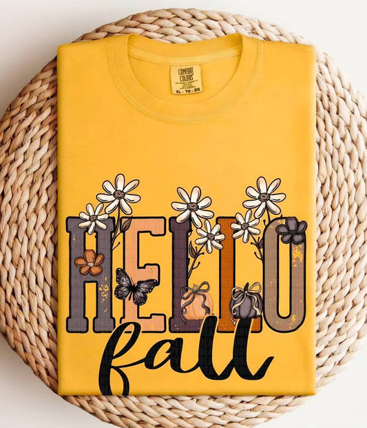 Hello Fall with Daisies - SHIRT SDD25