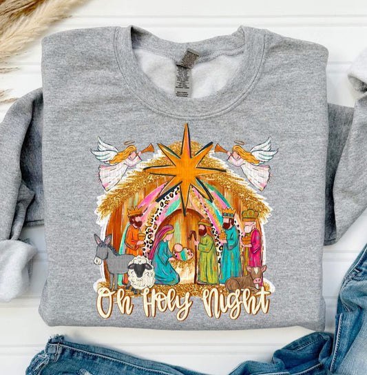 Oh Holy Night Watercolor - KIDS SHIRT SDD25