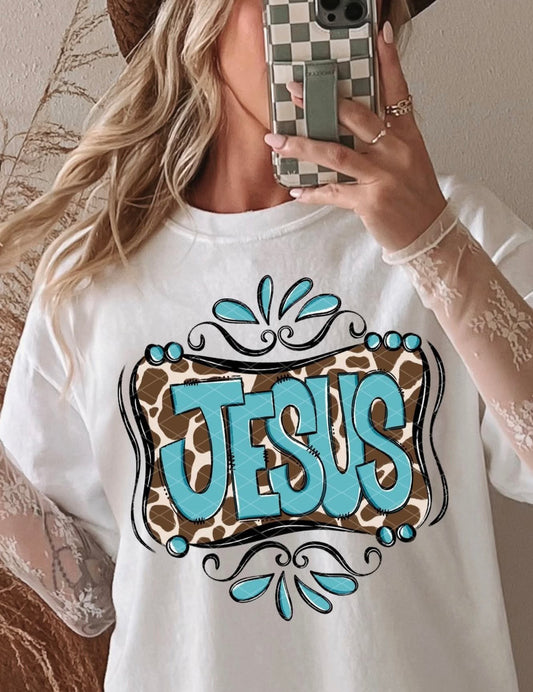 Jesus Cowprint - SHIRT SDD26 *Add shirt color wanted in note box