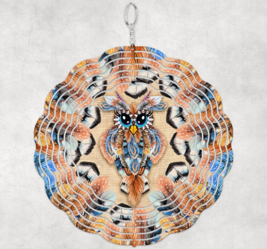 Fall Feather Owl - Wind Spinner SSA