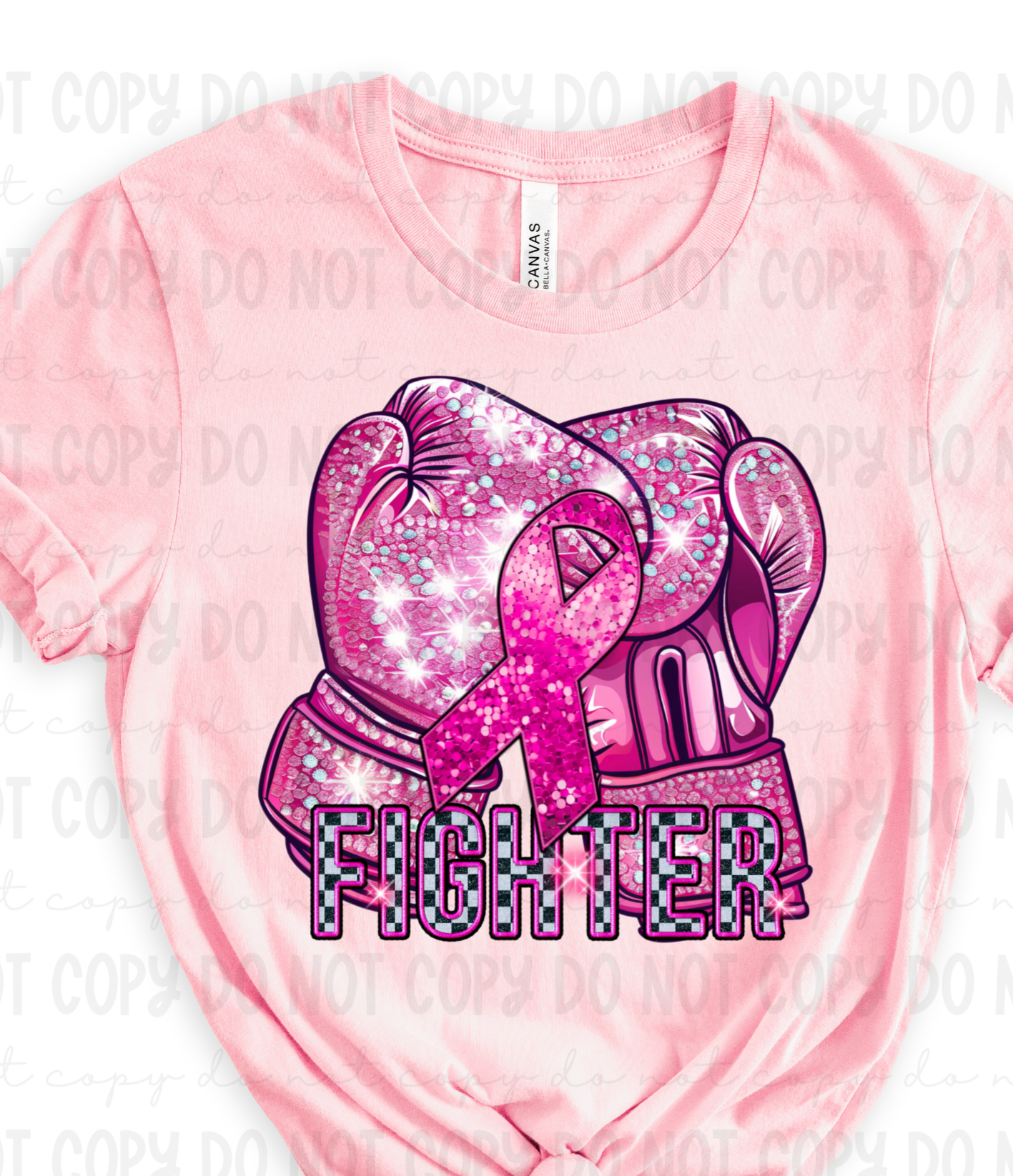 Fighter Boxing Gloves Breast Cancer Awareness- SHIRT RYDD25