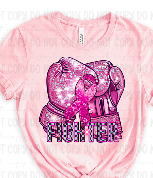 Fighter Boxing Gloves Breast Cancer Awareness- SHIRT RYDD25