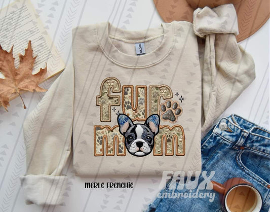 Fur Mom Frenchie Merle Dog-SHIRT