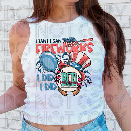 I Tawt I Saw Fireworks TweetyBird - Shirt RHD.25