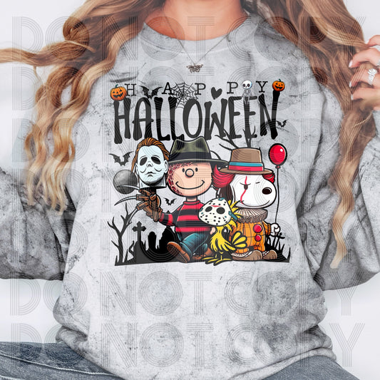 Happy Halloween Horror Characters Charlie Snoopy Style - SHIRT RHD.24