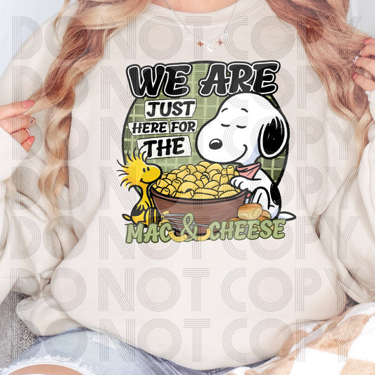 We are Just Here for the Mac & Cheese Snoopy Style - SHIRT RHD.24