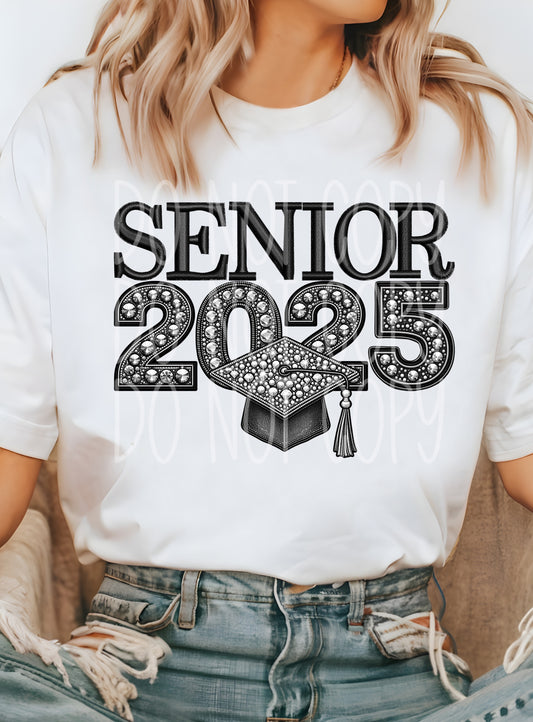 Senior 2025 Faux Rhinestone - SHIRT PHD.24