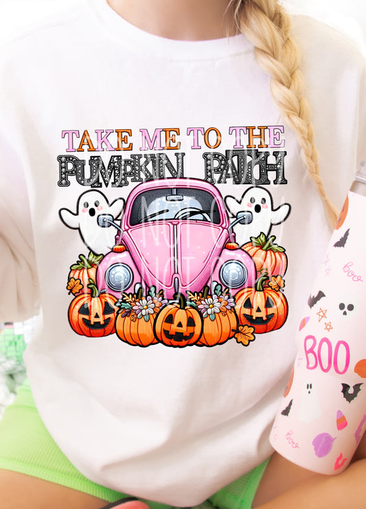 Take Me To Pumkin Patch Faux Rhinestone - SHIRT PHD