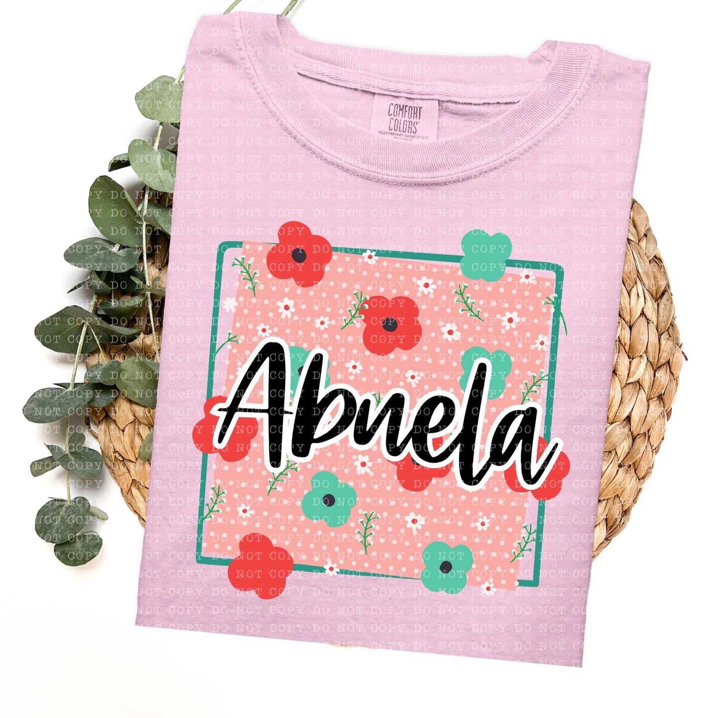 Floral Mom Grandma title names-SHIRT