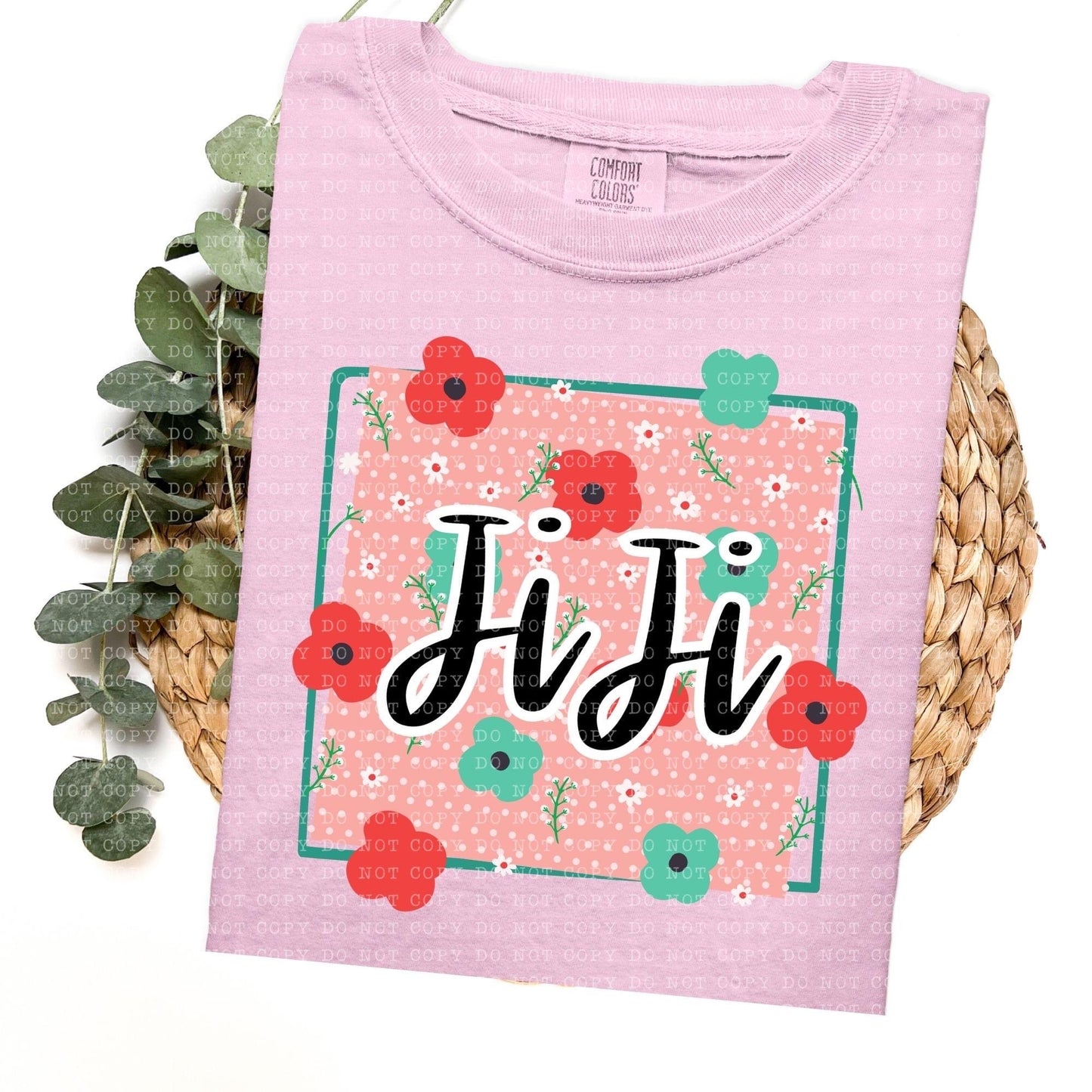 Floral Mom Grandma title names-SHIRT