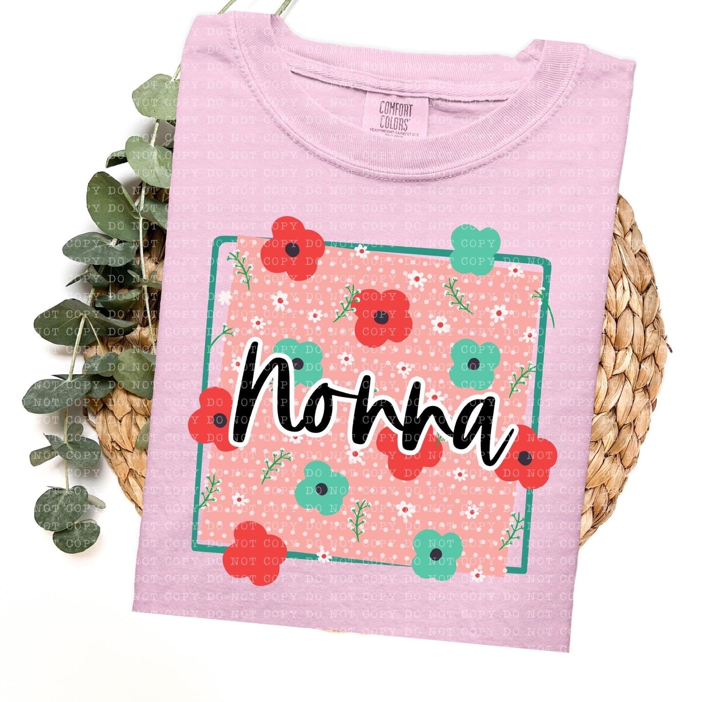 Floral Mom Grandma title names-SHIRT