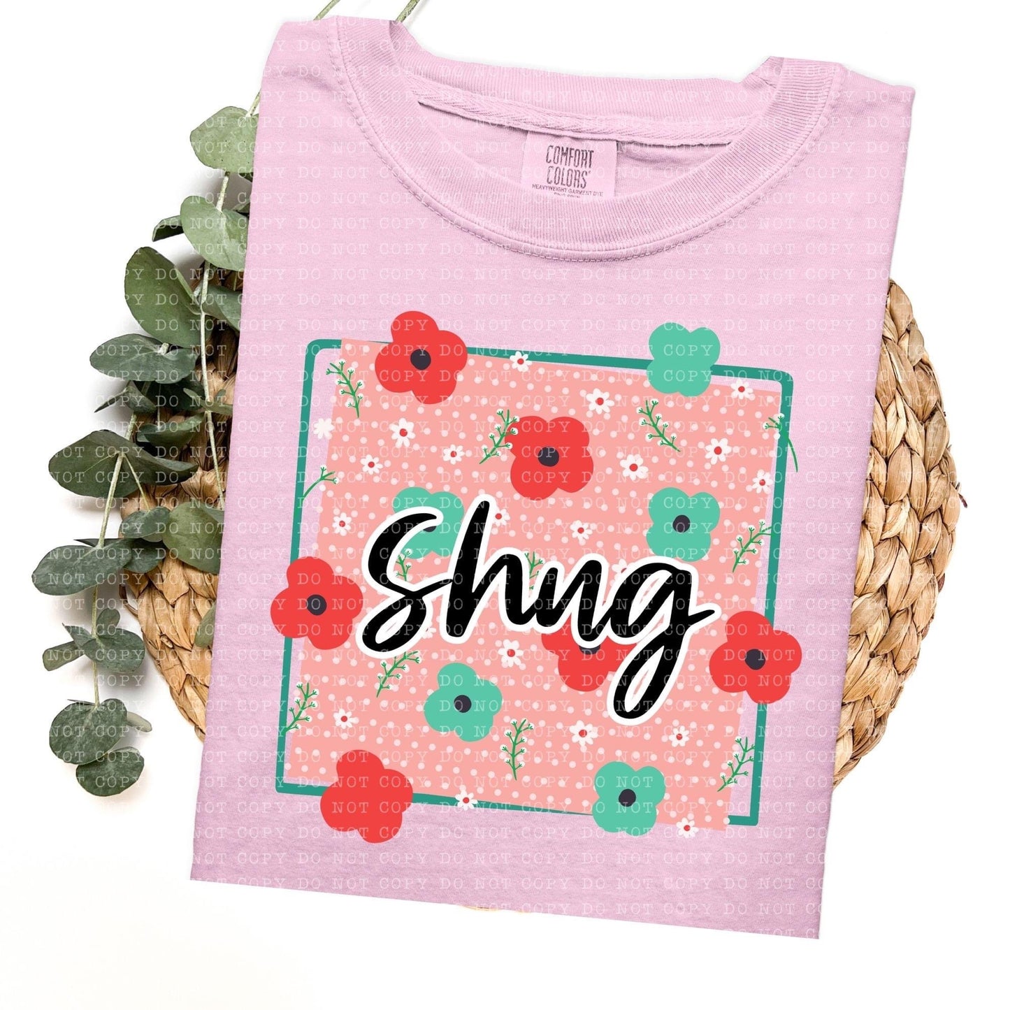 Floral Mom Grandma title names-SHIRT