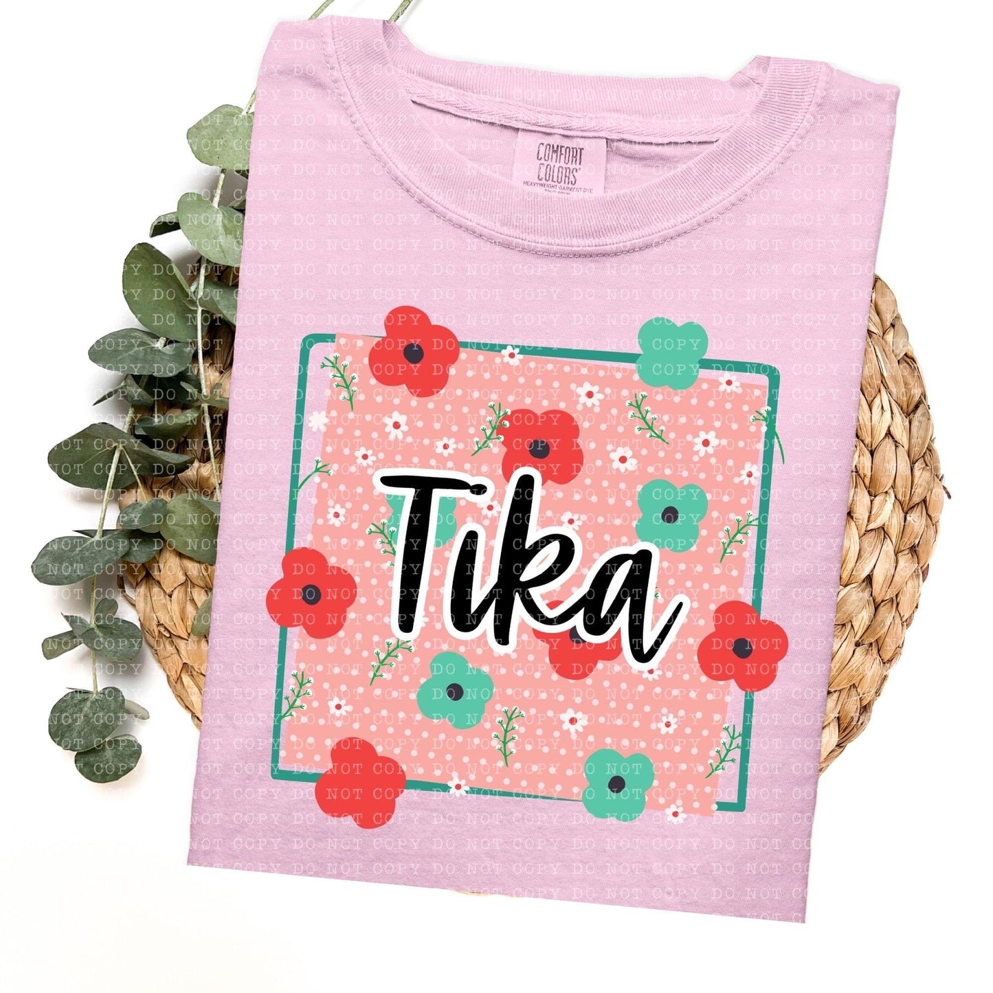 Floral Mom Grandma title names-SHIRT