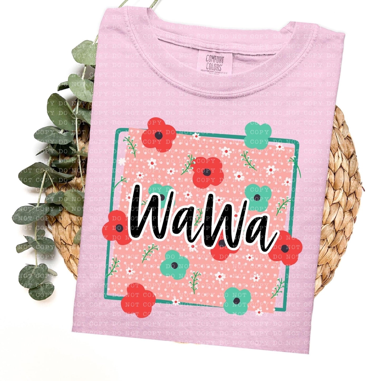 Floral Mom Grandma title names-SHIRT