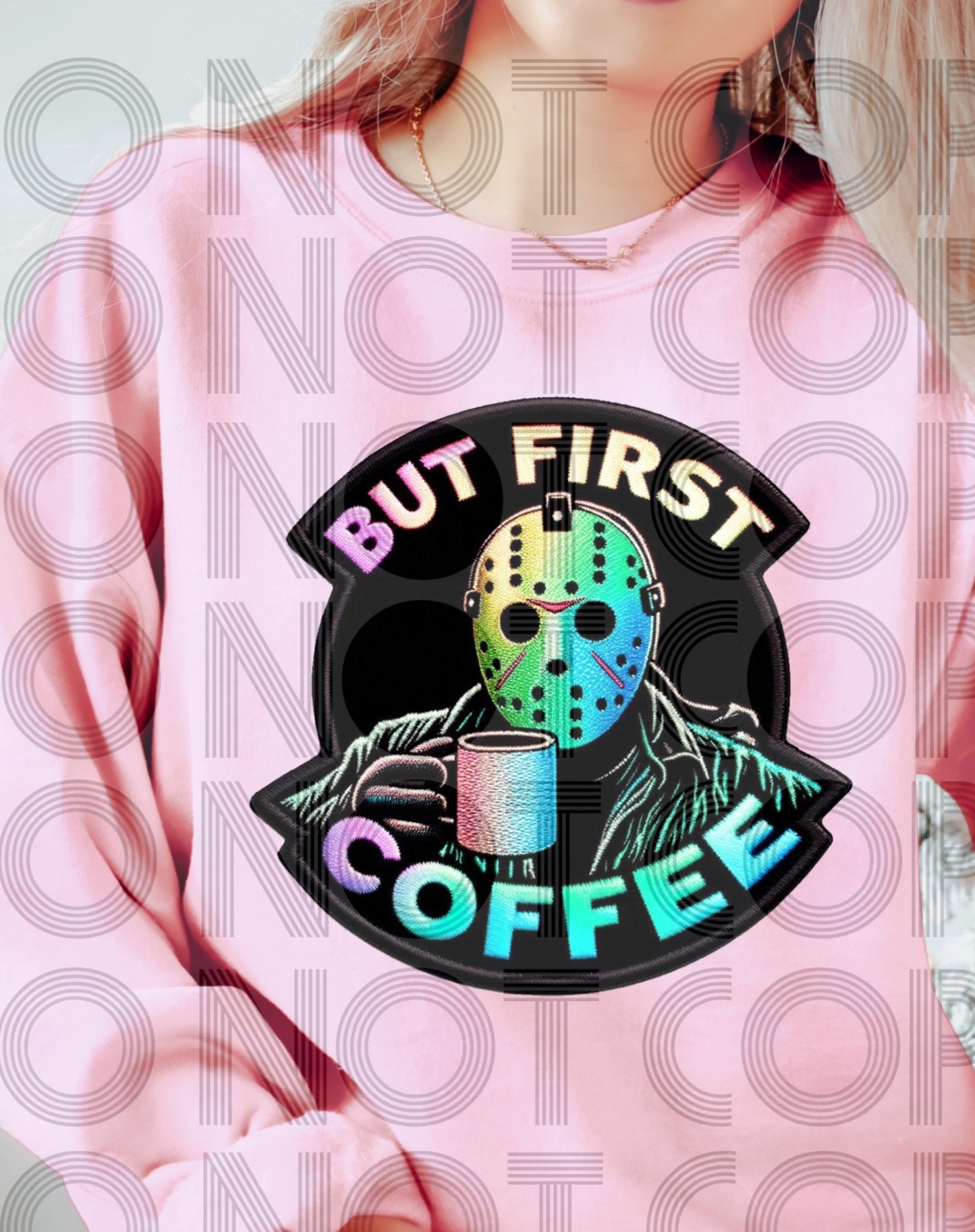 But First Coffee Horror Characters - SHIRT RHD.24 *indicate in note section which design