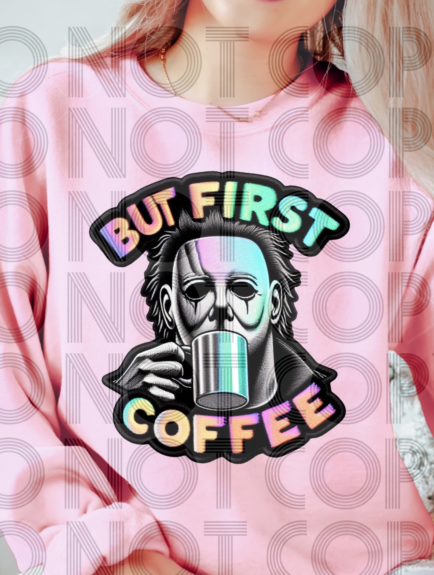 But First Coffee Horror Characters - SHIRT RHD.24 *indicate in note section which design