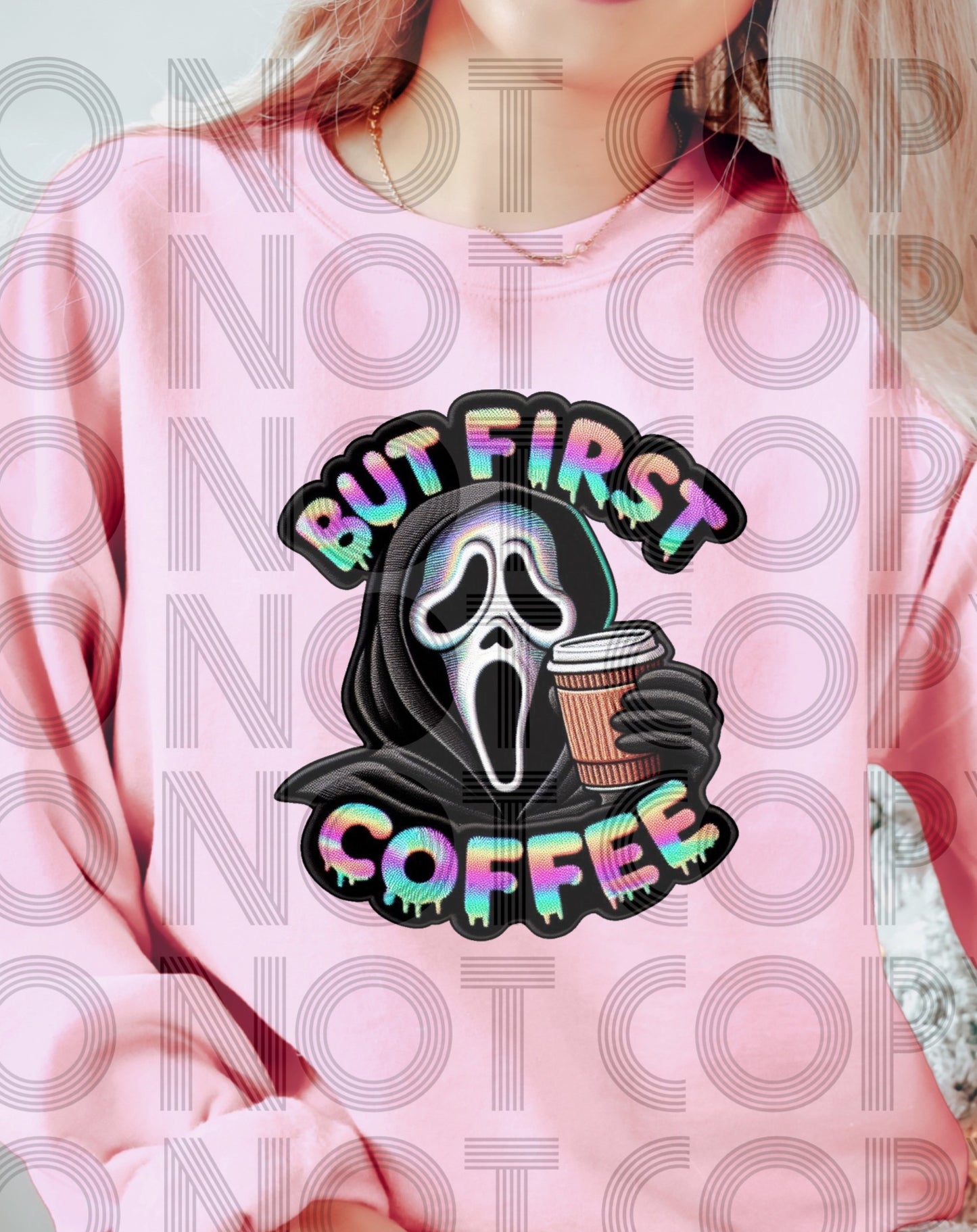 But First Coffee Horror Characters - SHIRT RHD.24 *indicate in note section which design