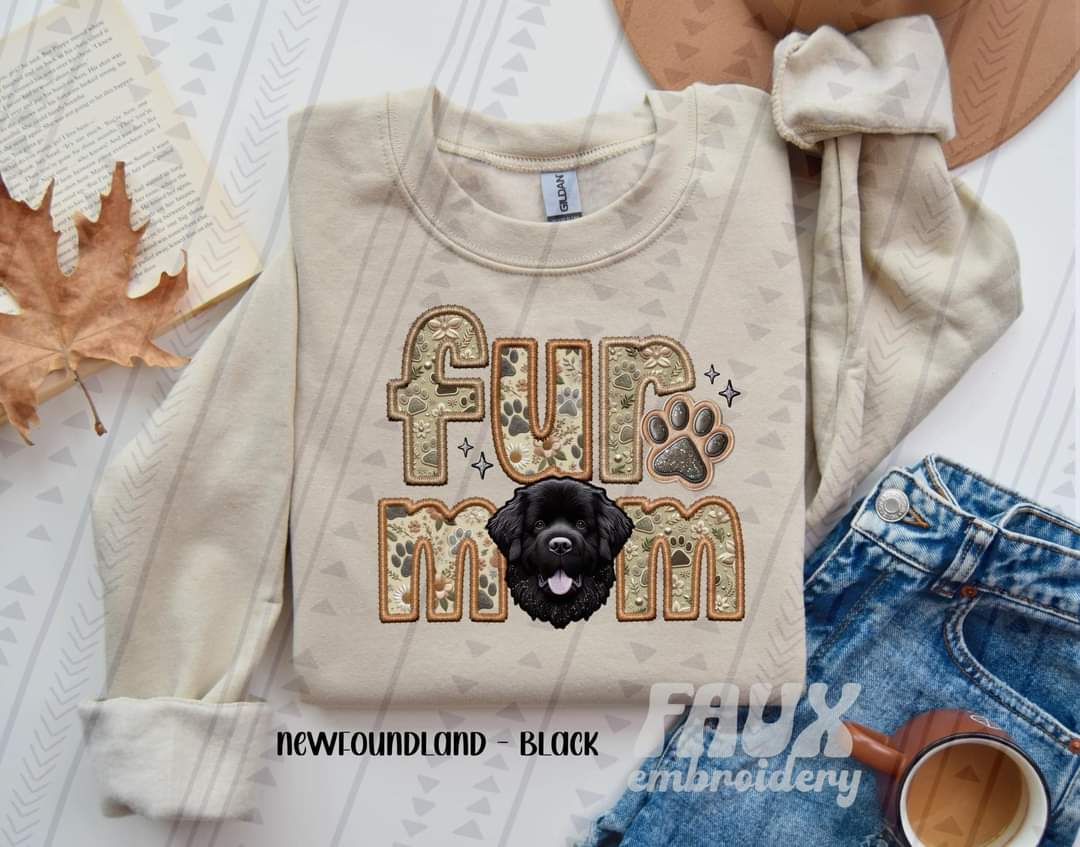 Fur Mom Newfoundland Black Dog-SHIRT