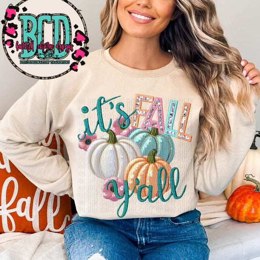 It's Fall Y'all Pastel Pumpkins - SHIRT CCD